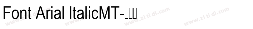 Font Arial ltalicMT字体转换